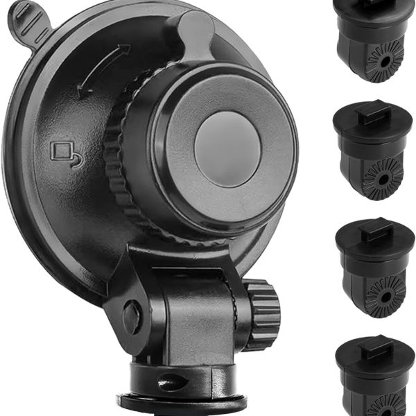 Suction Cup Dash Cam Mount (5th Gen) with 4 x 360-Degree Rotating Joints
